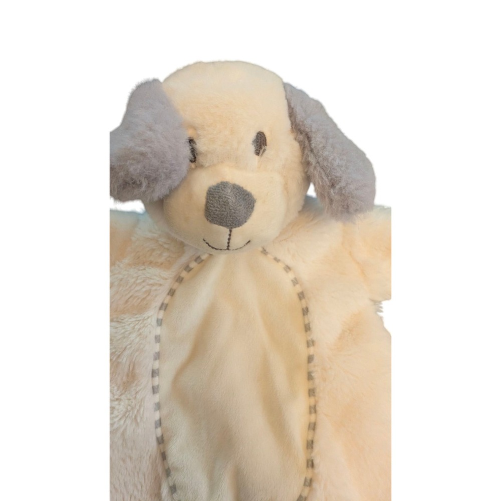Kellytoy K Luxe Flatties White Puppy Dog‎ Baby Security Blanket Lovey 16" Flat